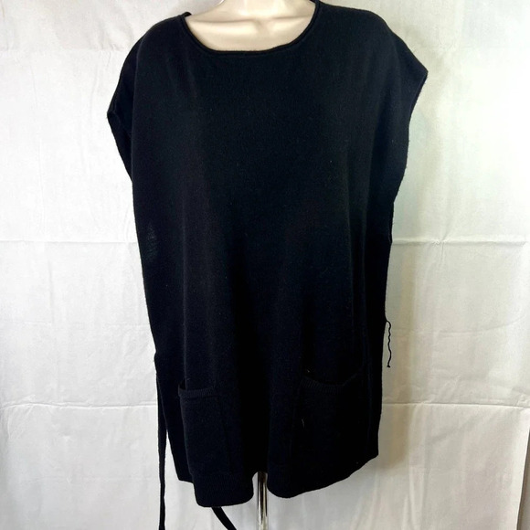 BCBGMaxazria NWT‎ 100% Lambswool Black Two Pocket Tunic Small - Picture 8 of 13